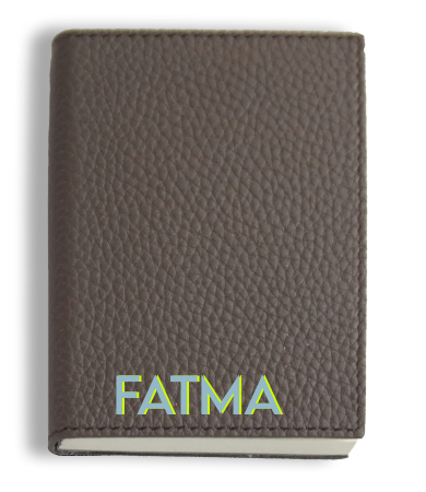 Customized Dark Taupe Mini Notebook