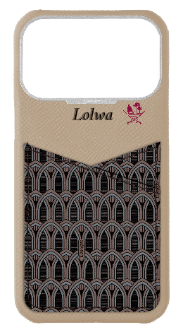 Customized Cream Monogram Pocket Case