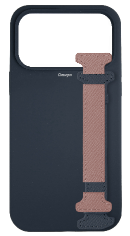 Customized Dark Navy Silicon Side Strap Case