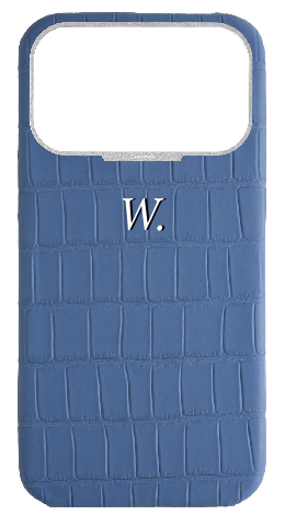 Customized Matte Navy Strapless Embossed Crocodile Case