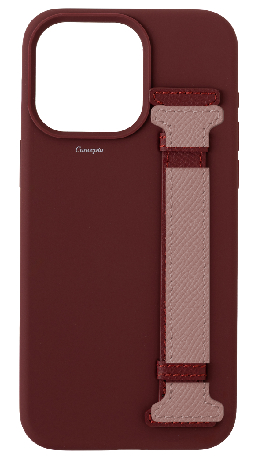 Customized Maroon Silicon Side Strap Case