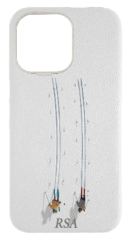 Customized White Strapless Case 
                 Skiing