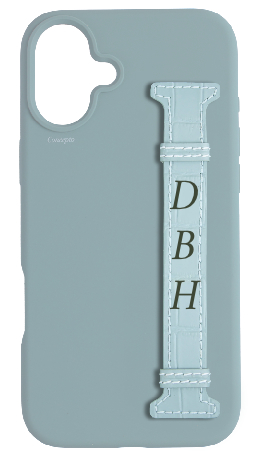 Customized Light Blue Silicon Side Strap Case