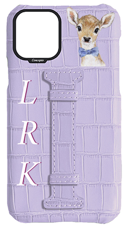 Customized Matte Lilac Embossed Crocodile Case