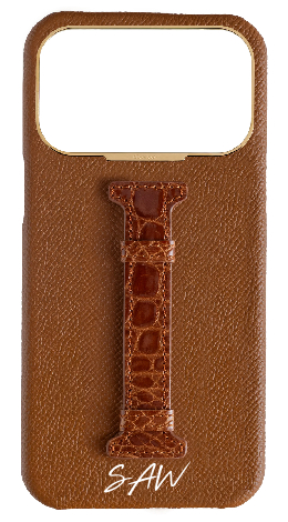 Customized Tan Exotic Crocodile Middle Strap Case