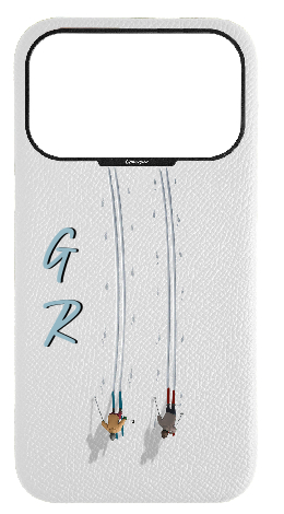 Customized White Strapless Case 
                 Skiing