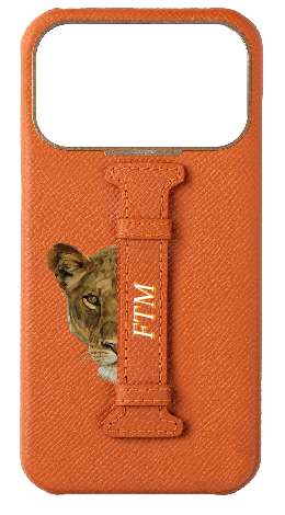 Customized Orange Epsom Middle Strap Case