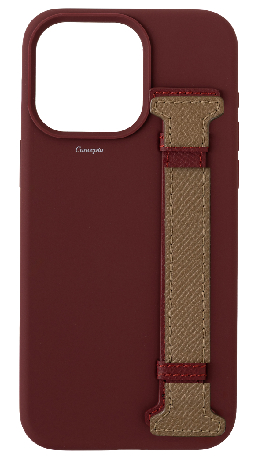 Customized Maroon Silicon Side Strap Case