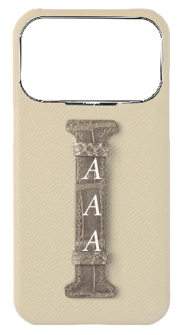 Customized Stone / Grey Exotic Crocodile Middle Strap Case