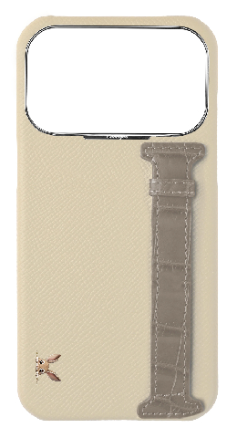 Customized Stone / Grey Exotic Crocodile Side Strap Case