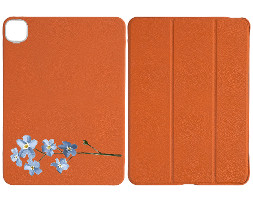 Customized Orange Epsom iPad Case
