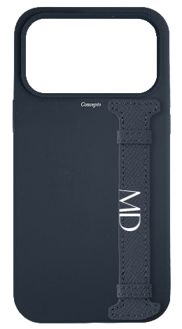 Customized Dark Navy Silicon Side Strap Case