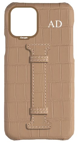 Customized Matte Nude Embossed Crocodile Case