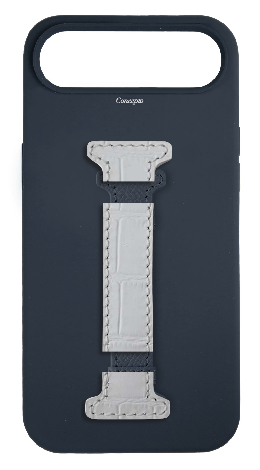 Customized Navy Silicon Middle Strap Case