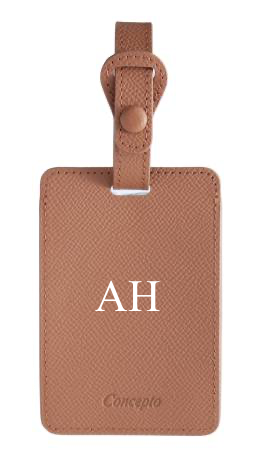 Customized Tan Luggage Tag