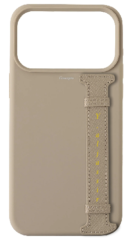 Customized Cream Silicon Side Strap Case