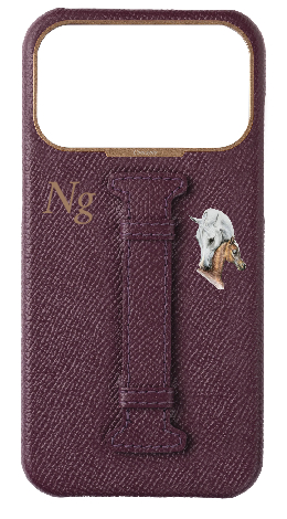 Customized Maroon Epsom Middle Strap Case