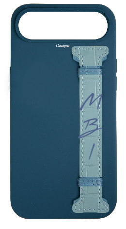 Customized Navy Silicon Side Strap Case