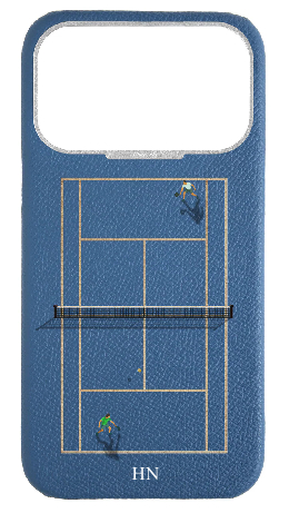 Customized Blue Strapless Epsom Case 
                 Tennis