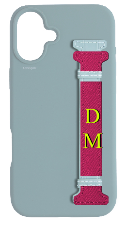 Customized Light Blue Silicon Side Strap Case