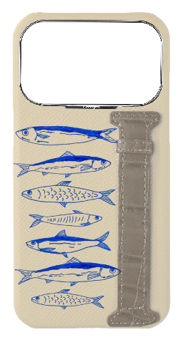Customized Stone / Grey Exotic Crocodile Side Strap Case