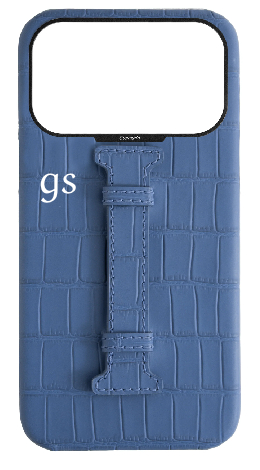 Customized Matte Navy Embossed Crocodile Case