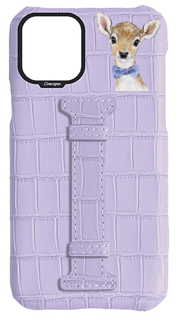 Customized Matte Lilac Embossed Crocodile Case