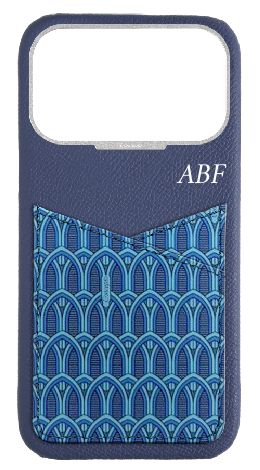 Customized Blue Monogram Pocket Case