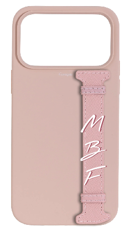 Customized Soft Pink Silicon Side Strap Case