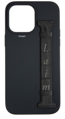 Customized Black Silicon Side Strap Case