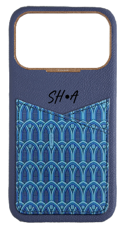 Customized Blue Monogram Pocket Case