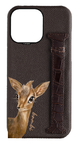 Customized Brown Exotic Crocodile Side Strap Case