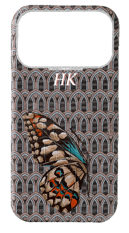 Customized Cream Monogram Strapless Case