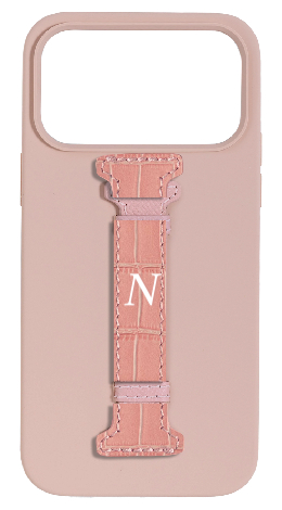 Customized Soft Pink Silicon Middle Strap Case