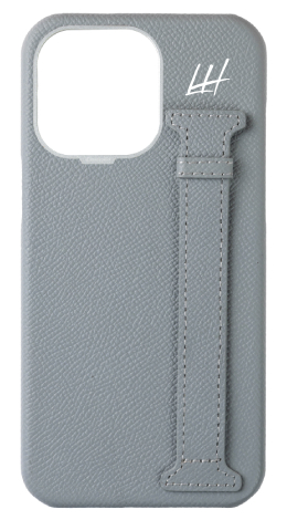 Customized Light Blue Grey Epsom Side Strap Case