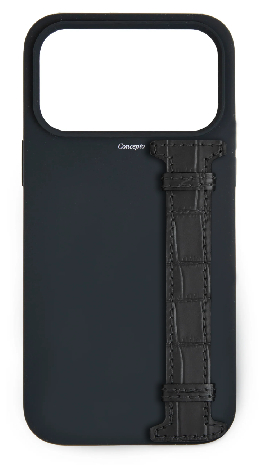 Customized Black Silicon Side Strap Case