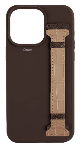 Customized Brown Silicon Side Strap Case