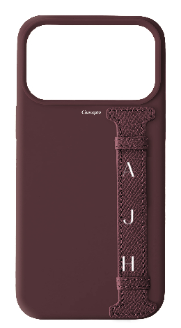 Customized Burgundy Silicon Side Strap Case