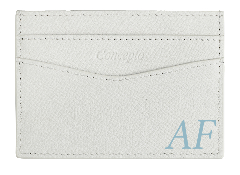 Customized White Epsom Cardholder