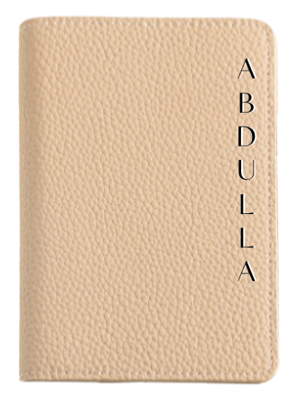 Customized Cream Passport Holder