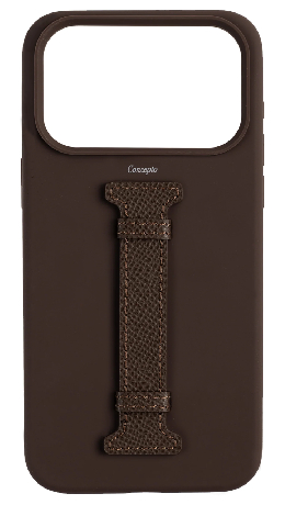 Customized Brown Silicon Middle Strap Case