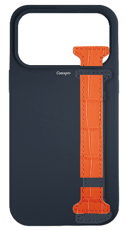 Customized Dark Navy Silicon Side Strap Case