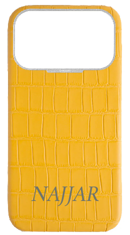 Customized Matte Yellow Strapless Embossed Crocodile Case