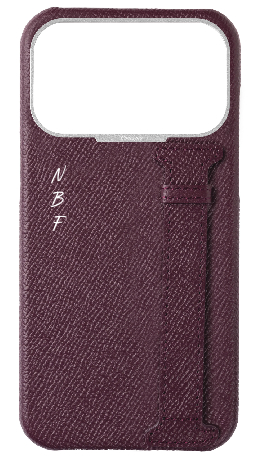 Customized Maroon Epsom Side Strap Case