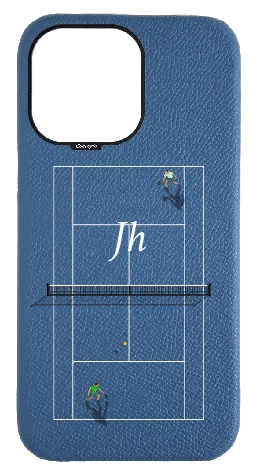 Customized Blue Strapless Epsom Case 
                 Tennis