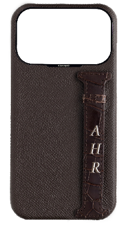 Customized Brown Exotic Crocodile Side Strap Case