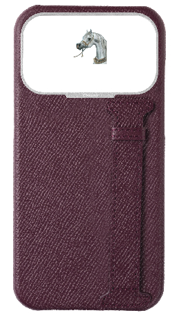 Customized Maroon Epsom Side Strap Case