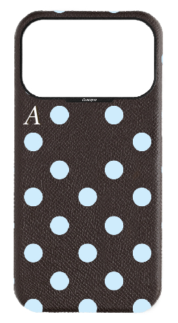 Customized Brown Strapless Epsom Case 
                 Polka Dots