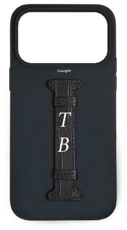 Customized Black Silicon Middle Strap Case