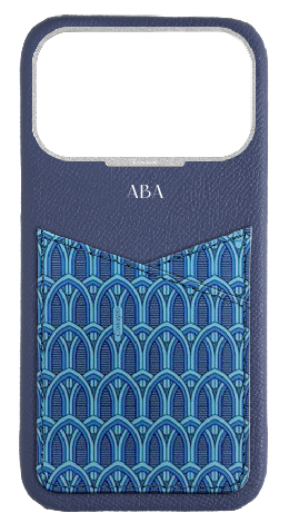 Customized Blue Monogram Pocket Case